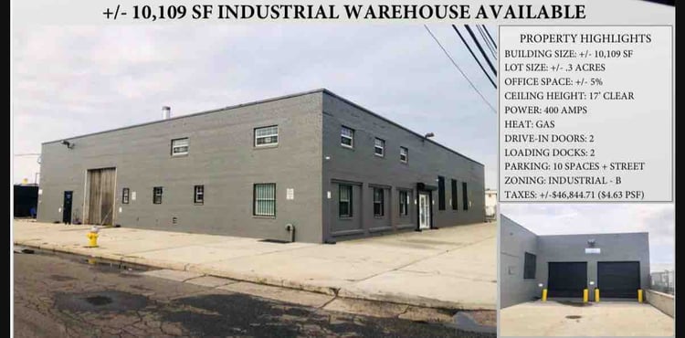 🏭 Westbury 工业仓库出售｜约 10,109 SF  售价：$3,600,000