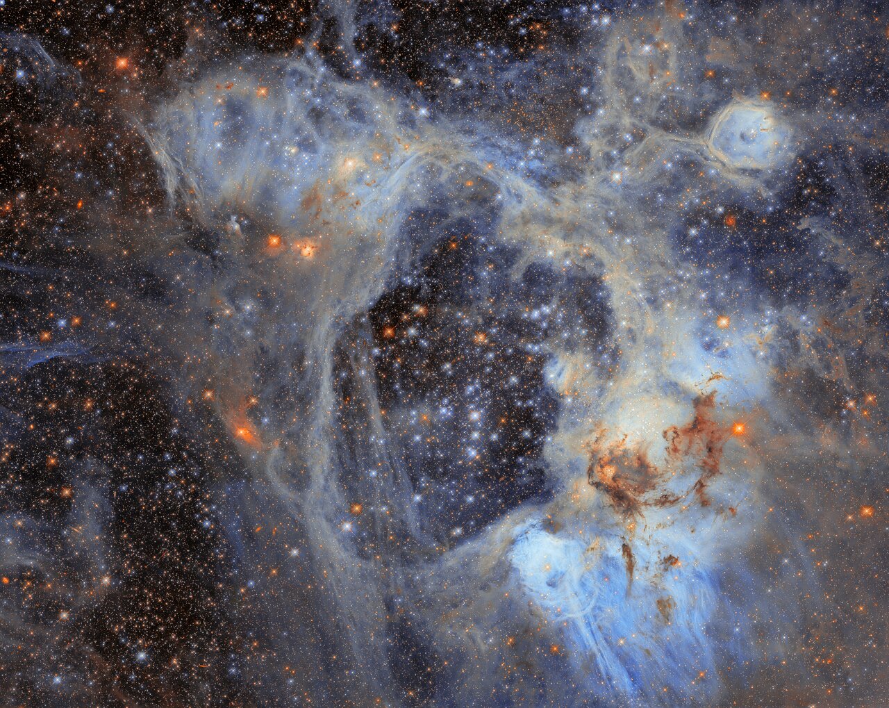 哈勃发布大麦哲伦云N44全景,统计近50万颗恒星